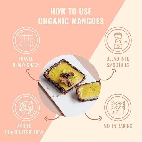 Miniatura 5 de Mango seco orgánico  Sunny Fruit  5 paquetes de porciones de 176 onzas por bolsa  Purely Mangos  Sin azúcares azufres ni conservantes añadidos  Sin