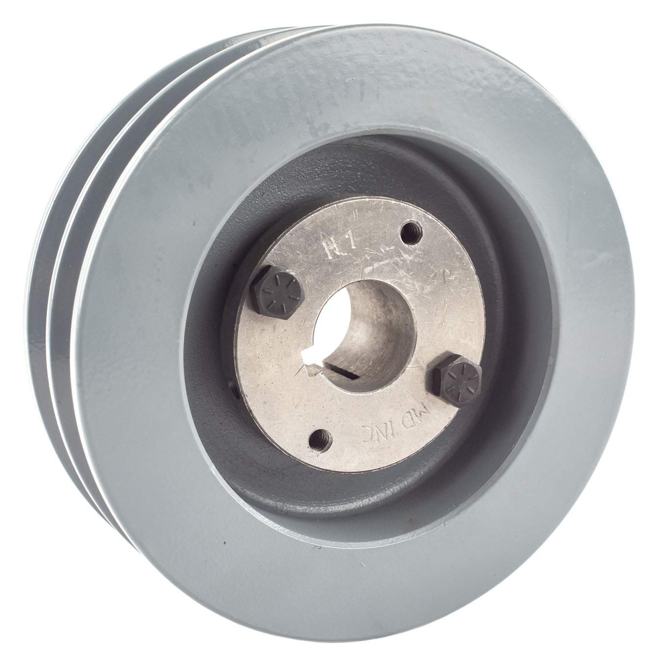 Cast Iron 5.5" Dual Groove Pulley Belt B Section 5L with 1" Sheave Bushing 2BK57H