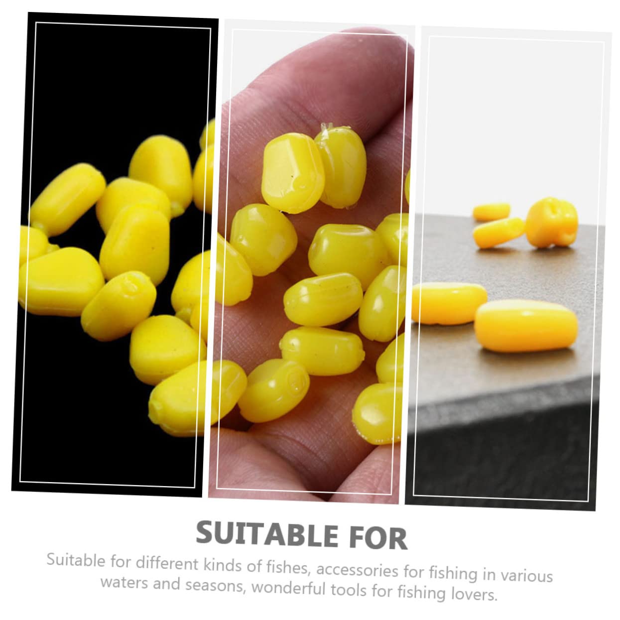 SUPVOX Esca Di Mais Esche Per Attrezzatura Da Pesca Esche Di Trote Piccole Da Pesca Affondanti Di Grano Di Mais Simulazione Di Per Carpe Plastica Yellow