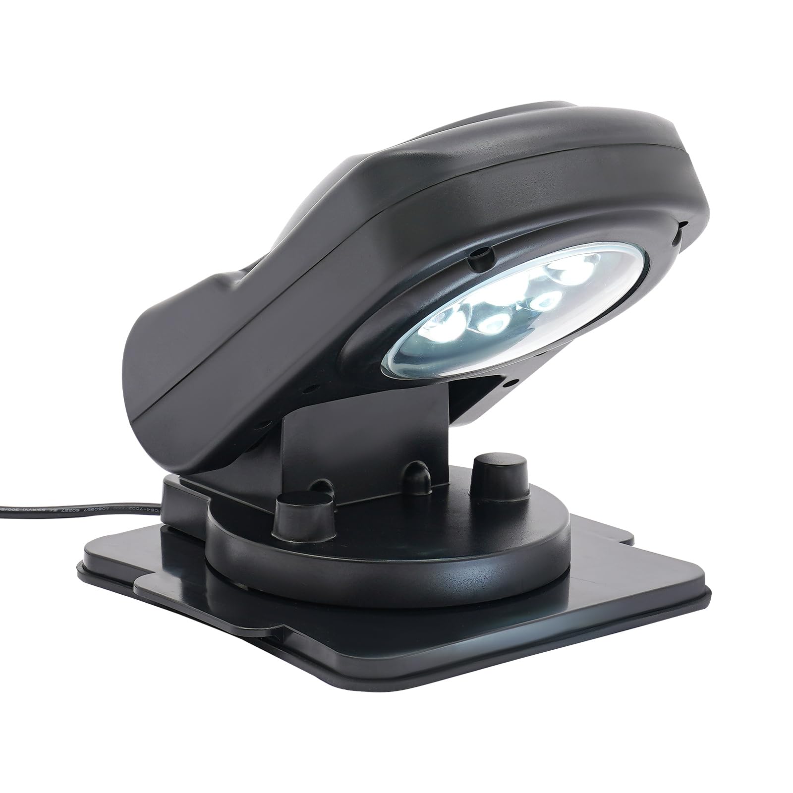 Faro di ricerca a LED per barche 45W 8000LM, proiettore telecomandato orientabile a 360° (S/D) 180° (Su/Giù), illuminazione regolabile con base magnetica per esterni, per auto e camion