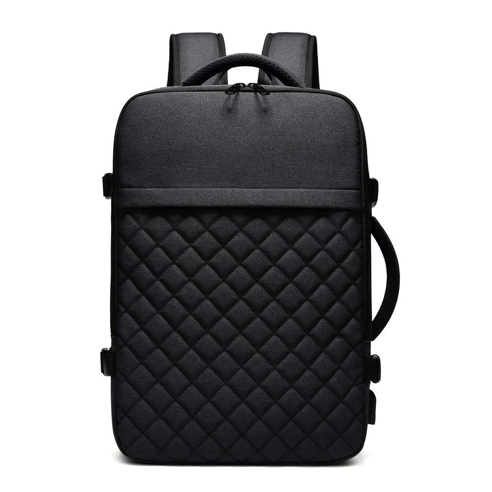 Mens Laptop Backpack,15.6 inch Business Travel Black Bag with USB Port