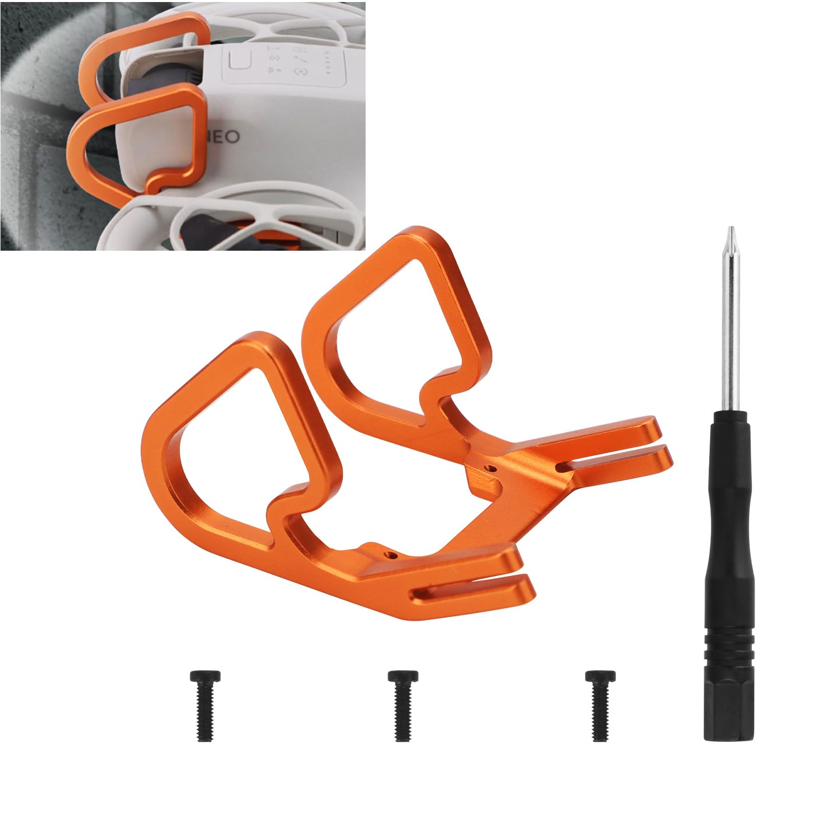 IJYHZKE Aluminum Alloy Gimbal Bumper Guard for DJI NEO, Gimbal Protector Lens Anti-Collision Protection Bar for Neo Drone (Orange)