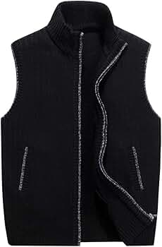 Amazon.com: LemonGirl Mens Casual Slim Full Zip Knitted