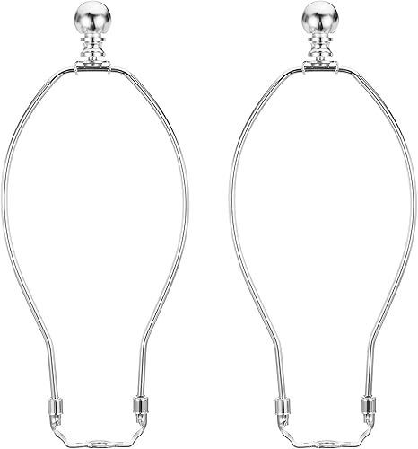 PATIKIL Kit de arpa de lámpara de 10 pulgadas con remate, 2 juegos de soporte de pantalla desmontable, accesorios de iluminación para lámparas de