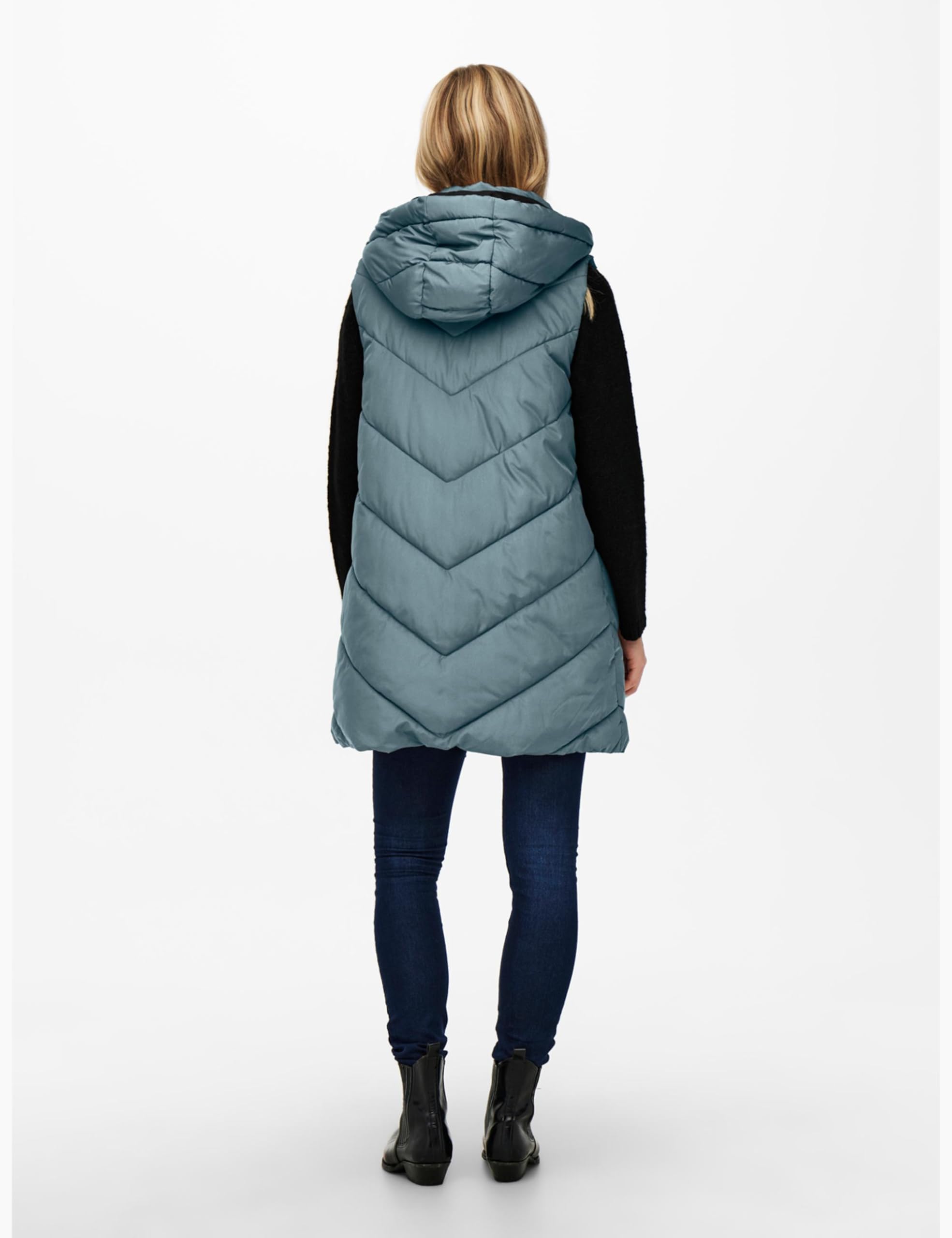 JDY Jdyskylar Padded Hood Waistcoat Otw Noos Gilet Donna