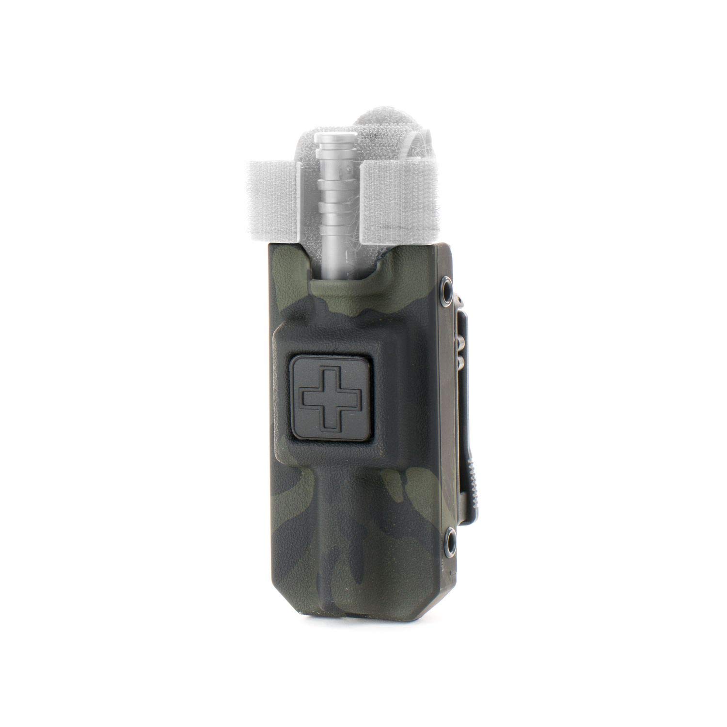 Eleven 10 Rigid TQ Case for C-A-T Tourniquet, Multicam Black, Belt Attachment
