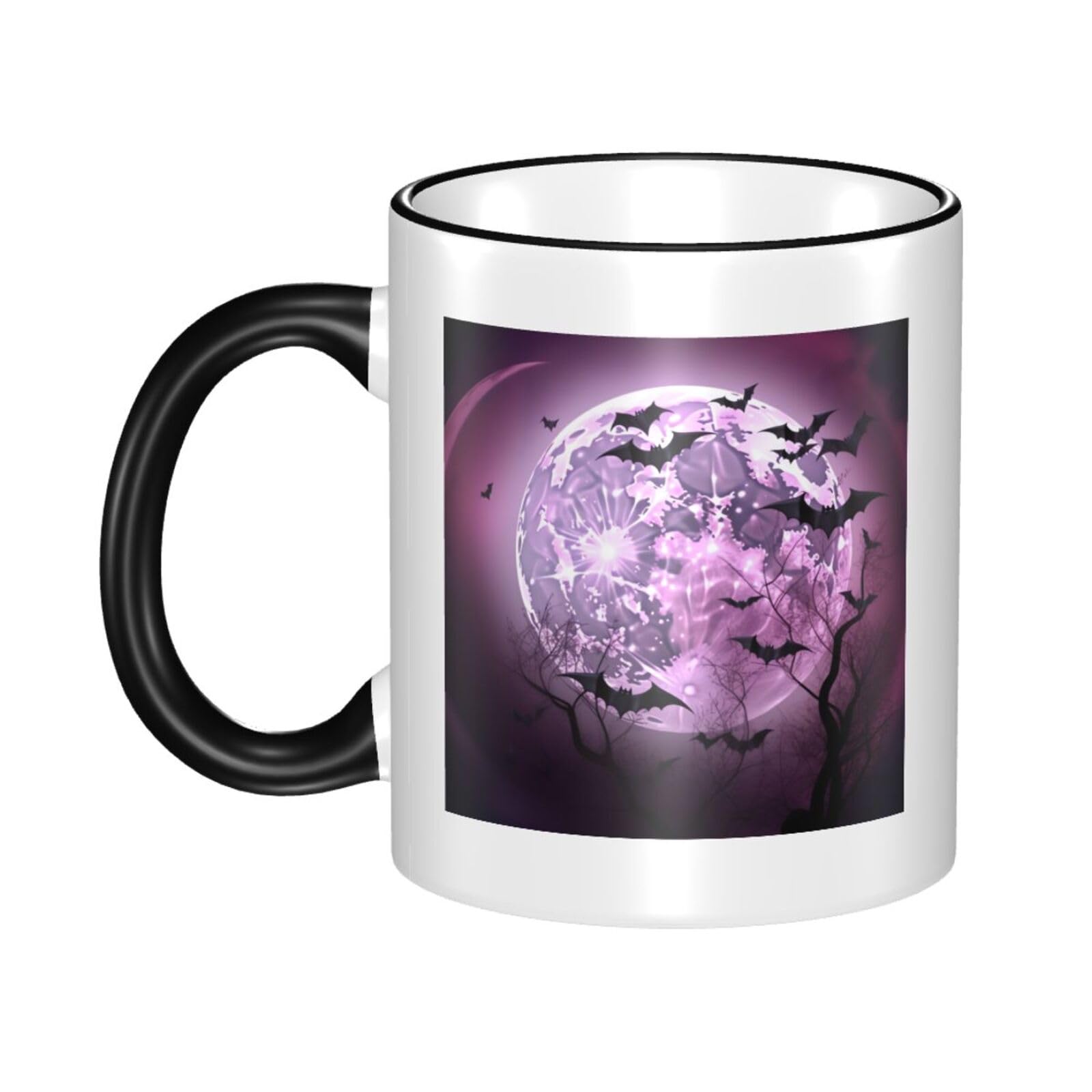 Tasses à café violette lune céramique pour un réveil cappuccino doux