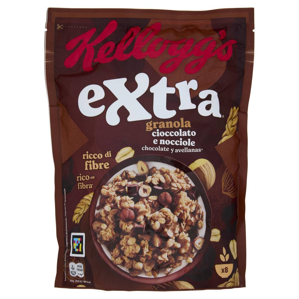 Italian Gourmet Granola Schokolade & Haselnuss 12x375g, 4,5kg + Polpa