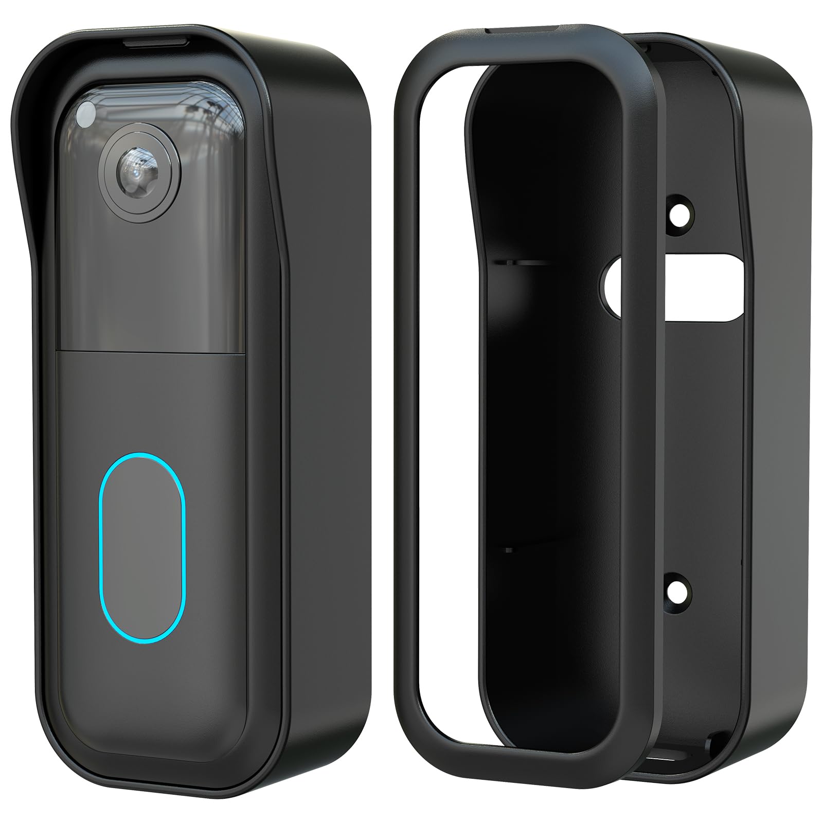 Blink Doorbell Halterung, selbstklebende Halterung für Blink Videotürklingel, bohrfreies Montagehalterungszubehör für Türklingel Home Security Zubehör, Schwarz