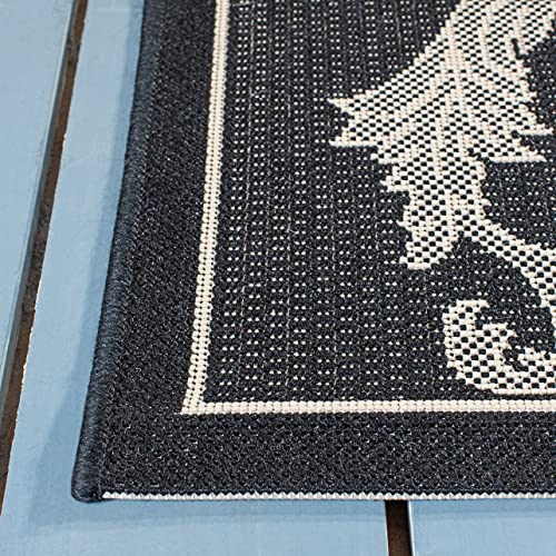 Tapete rectangular Safavieh 160x91 cm negro y arena miniatura 5