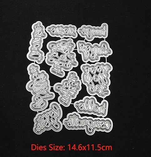 Miniatura 161 de Troqueles para álbumes de recortes para hacer tarjetas, troqueles de corte de metal de Navidad, plantilla de perforación de papel para manualidades