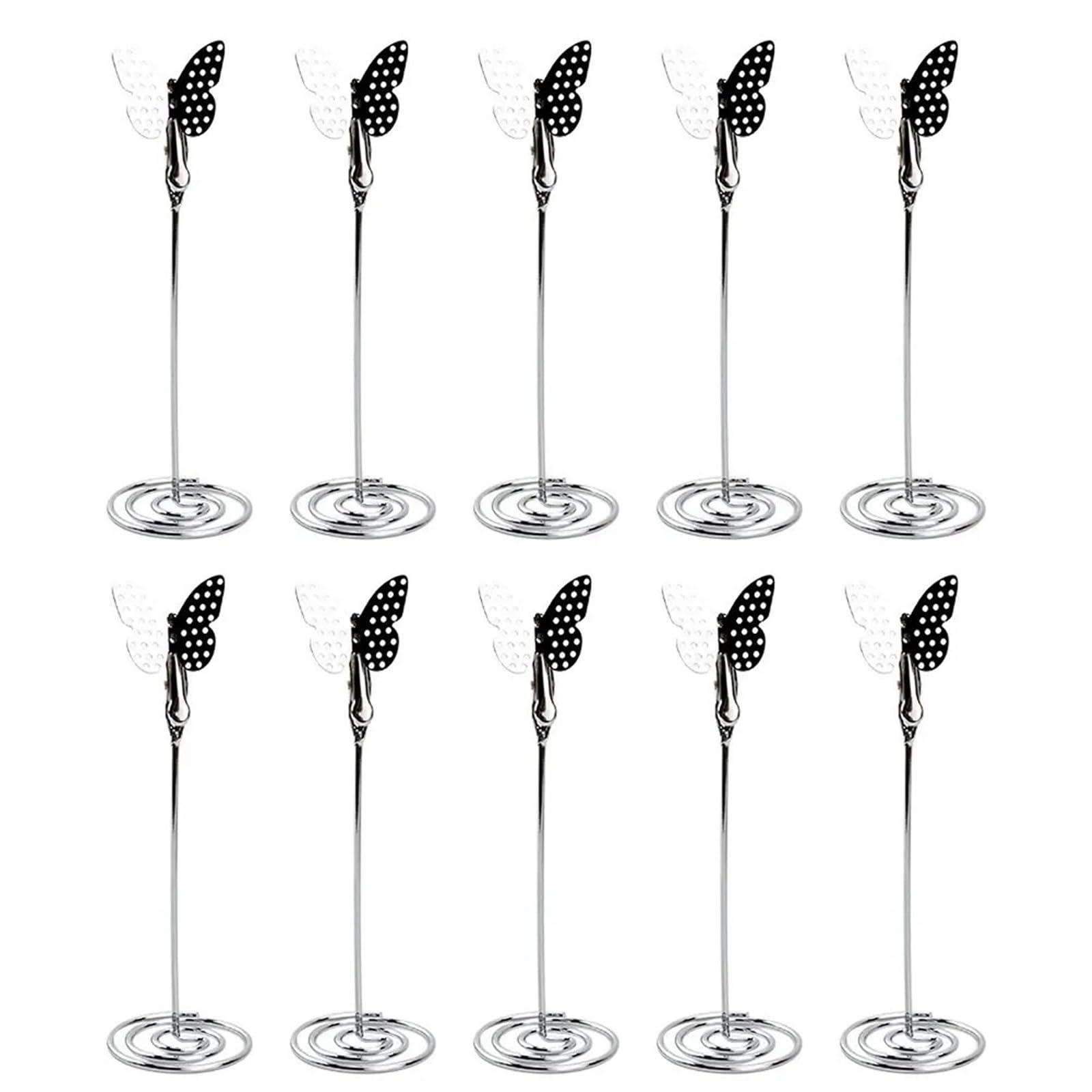 Le Titulaire de la Montre, Clips de Cartes Table Papillon en Or Rose, 10 pièces, Remise Dip(Silver)