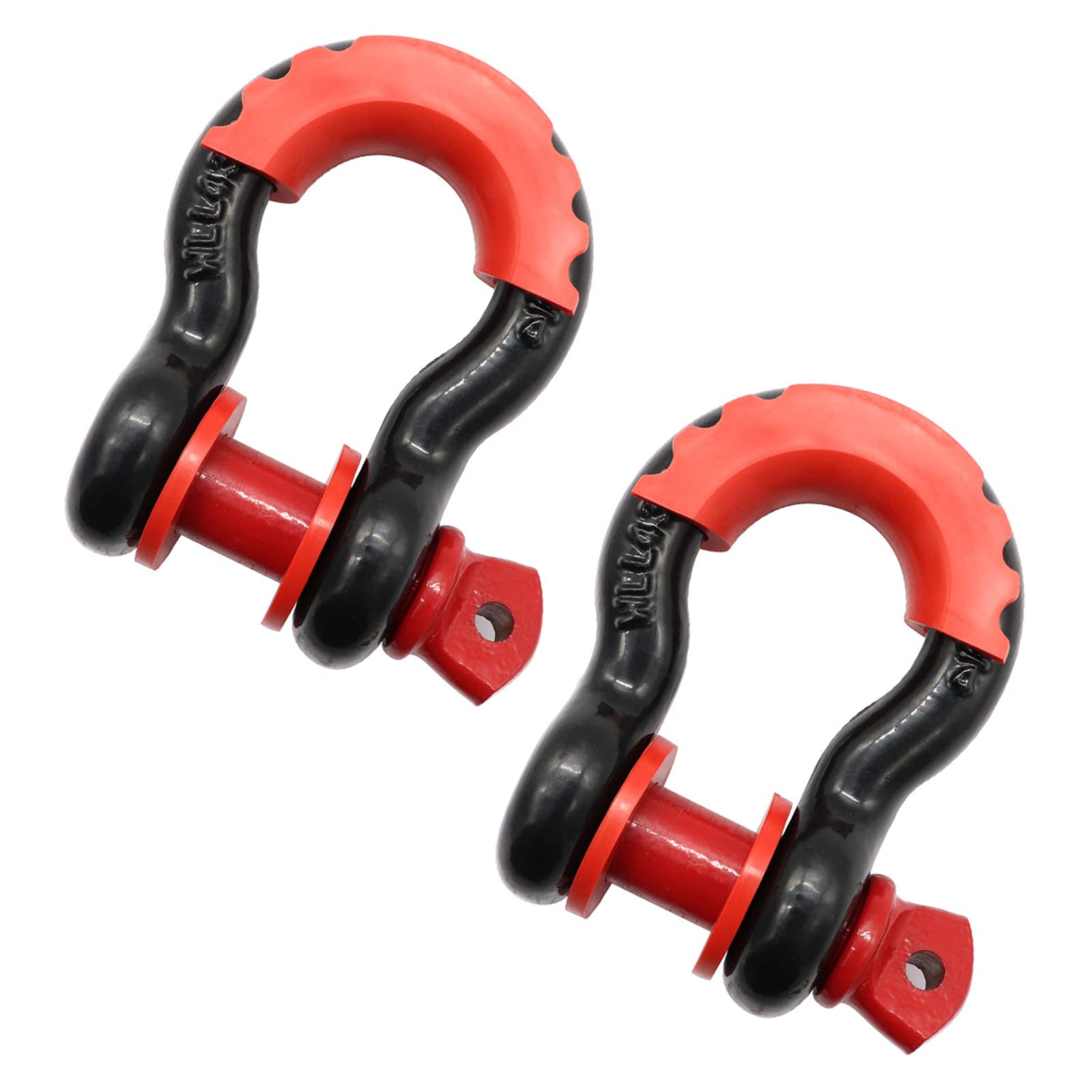 Gancio di Traino per Rapinatore, Anello a D, Grillo di Prua, Kit Soccorso Stradale per il Recupero Veicoli Fuoristrada, Confezione da 2 ATV, Camion
