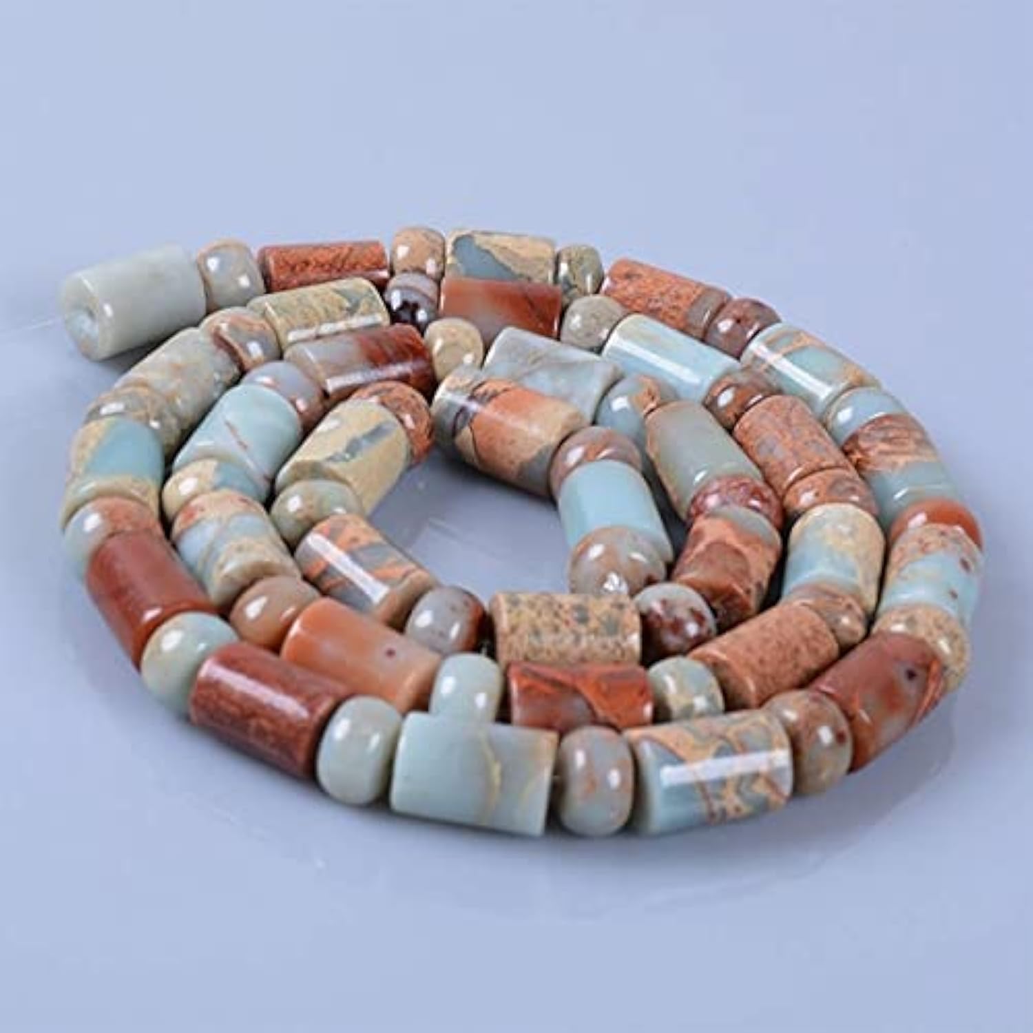 Serpentine tube 8mm loose gemstone beads pour créer ses propres colliers bohèmes