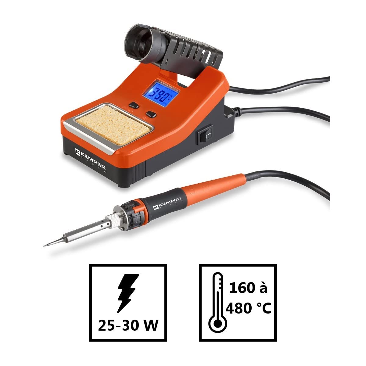 KEMPER - Stazione di saldatura professionale 25-30 W - Display digitale temperatura 480°