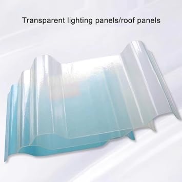 1.5mm Clear Roof Sheet, Corrugated Roofing Sheets, UV Protection Transparent Rainproof Board, Daylighting Panels (35x20in)