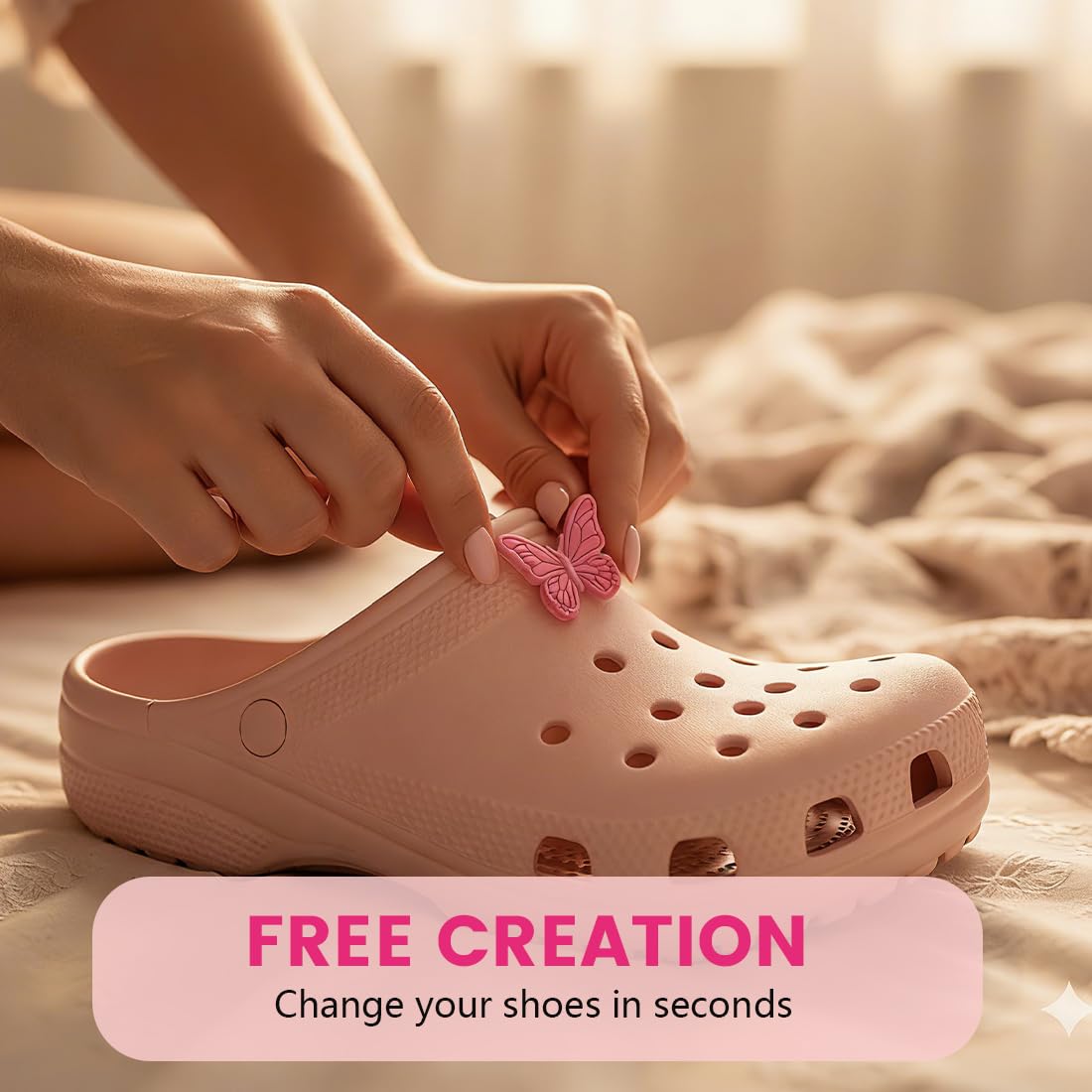 Akcesoria do Crocs - 50 sztuk - Broszka do chodaków sanitarnych - Ozdoby na buty - Szpilki Charms Shoe Charms - Kobiety Mężczyźni Dzieci - Opieka zdrowotna - Praca Fryzjer