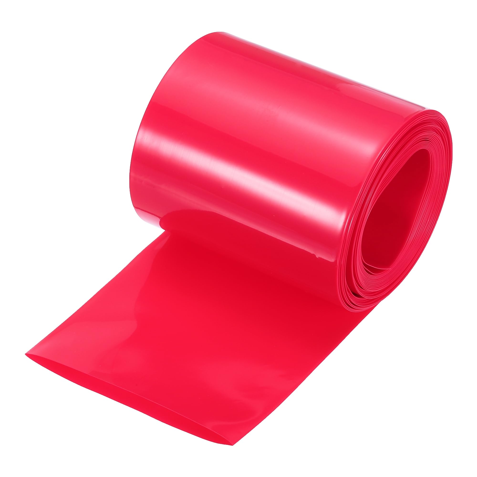 MECCANIXITY Battery Wrap PVC Heat Shrink Tubing 47mm Dia 75mm Flat 18 Feet Red Good Insulation for Battery Pack-5.5m