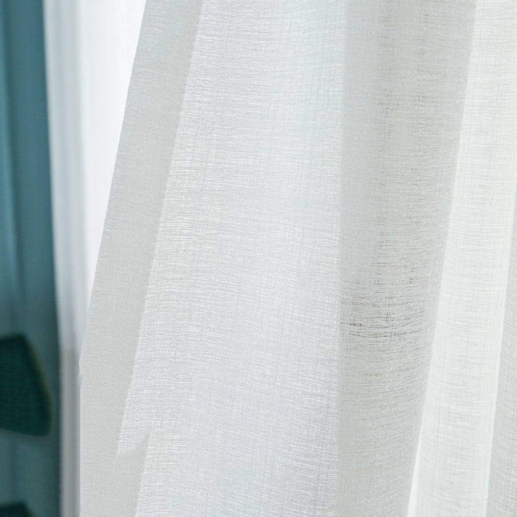 Light Transmission Curtain Polyester Gauze Curtains Panels for Balcony Living Room Bay Window-400X270CMx1-white (Coffee Color 350X270CMx1)