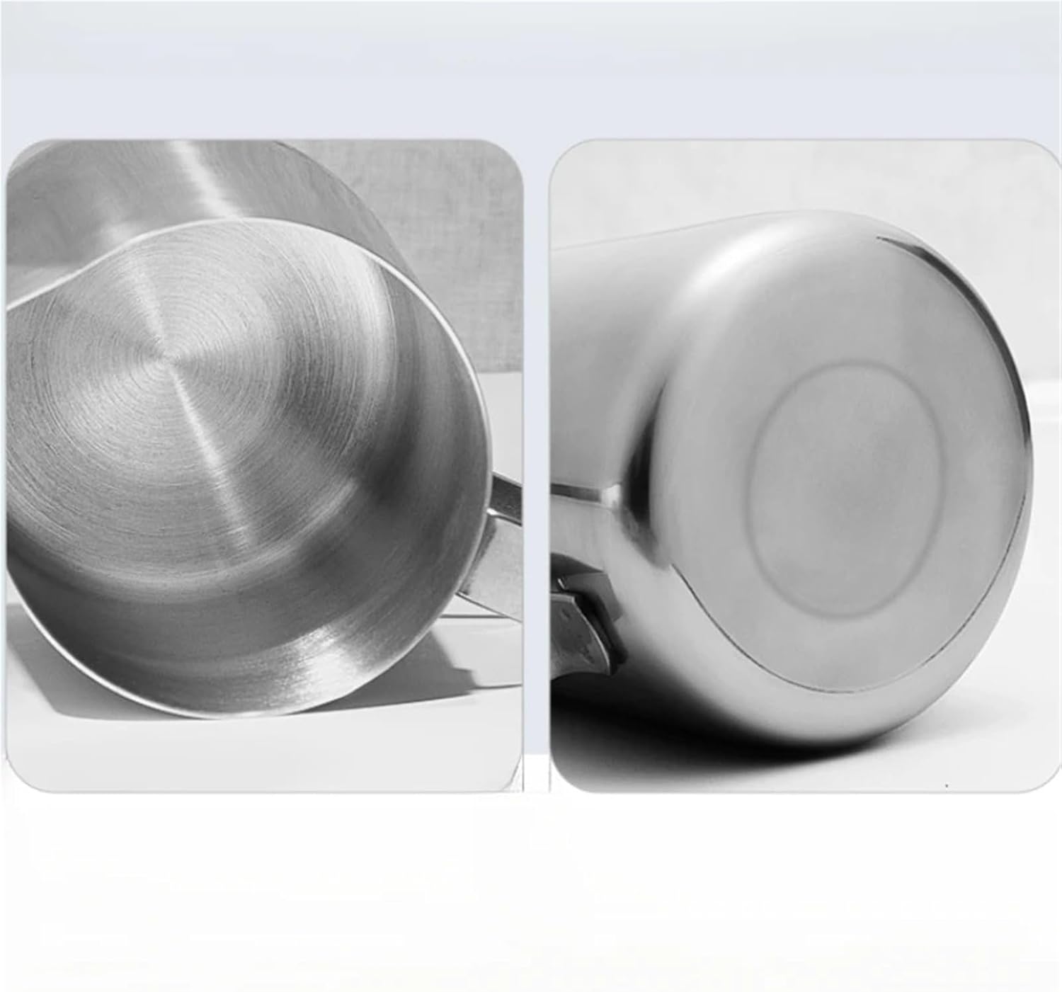 Stainless Steel Milk Frothing Pitcher 100/150/350/600ml with Measurement, Coffee Latte Art Accessory(350ML)