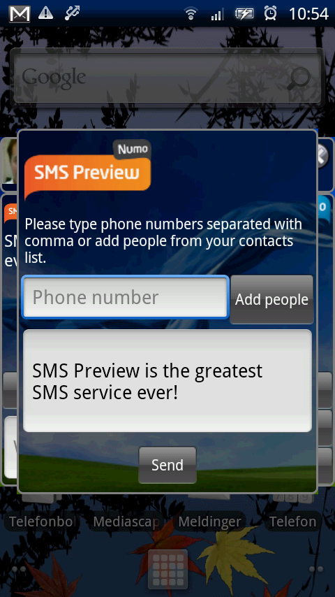 SMS preview - App on Amazon Appstore