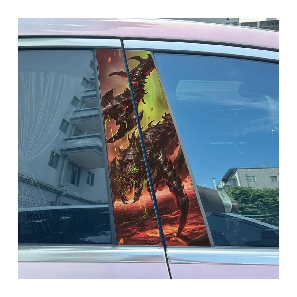 Body Parts 2pcs Car Center Pillar Sticker Creative Scorpion Auto B-Pillar Waterproof Protective Film(O)