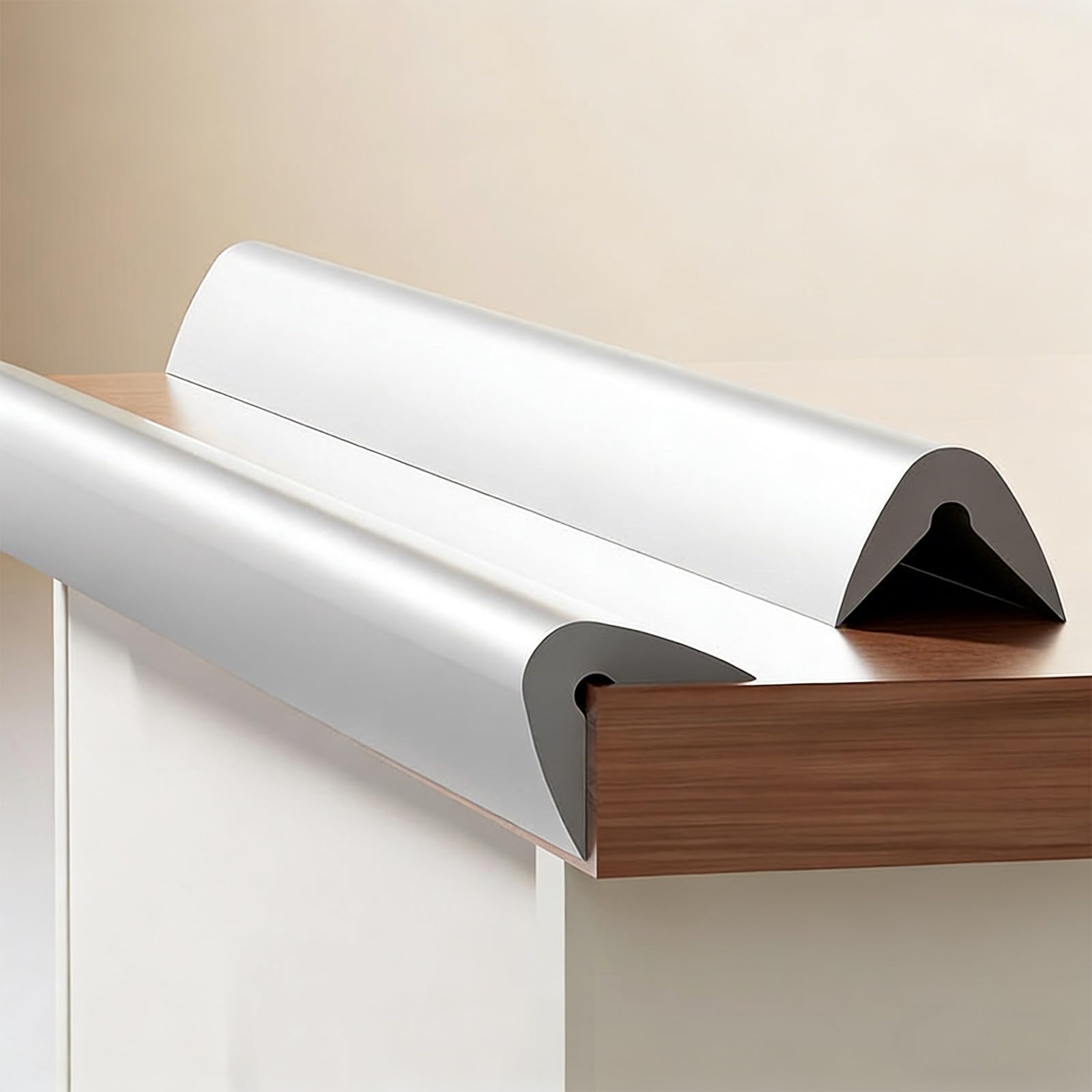 Protector de Bordes y Esquinas de Silicona Suave, con 4 Protectores Adicionales, Protege a los Niños de Bordes Afilados de Muebles(Gray,60cm/23.6inx6)