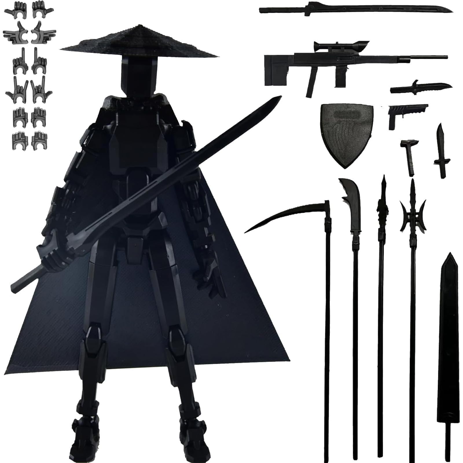 Titan 13 Action Figure, Action Figures, T13 Action Figure, Black Action Figure Articular Mobility Suitable for Collection Tabletop Decoration and As Gifts Suitable for Painting and Photography