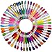 LE PAON 50 Pack Embroidery Floss Cross Stitch Thread 100% Long-Staple Cotton Friendship Bracelet Craft Strings Contains12 Skeins Variegated Embroidery Floss and 2skeins Metallic Embroidery Floss