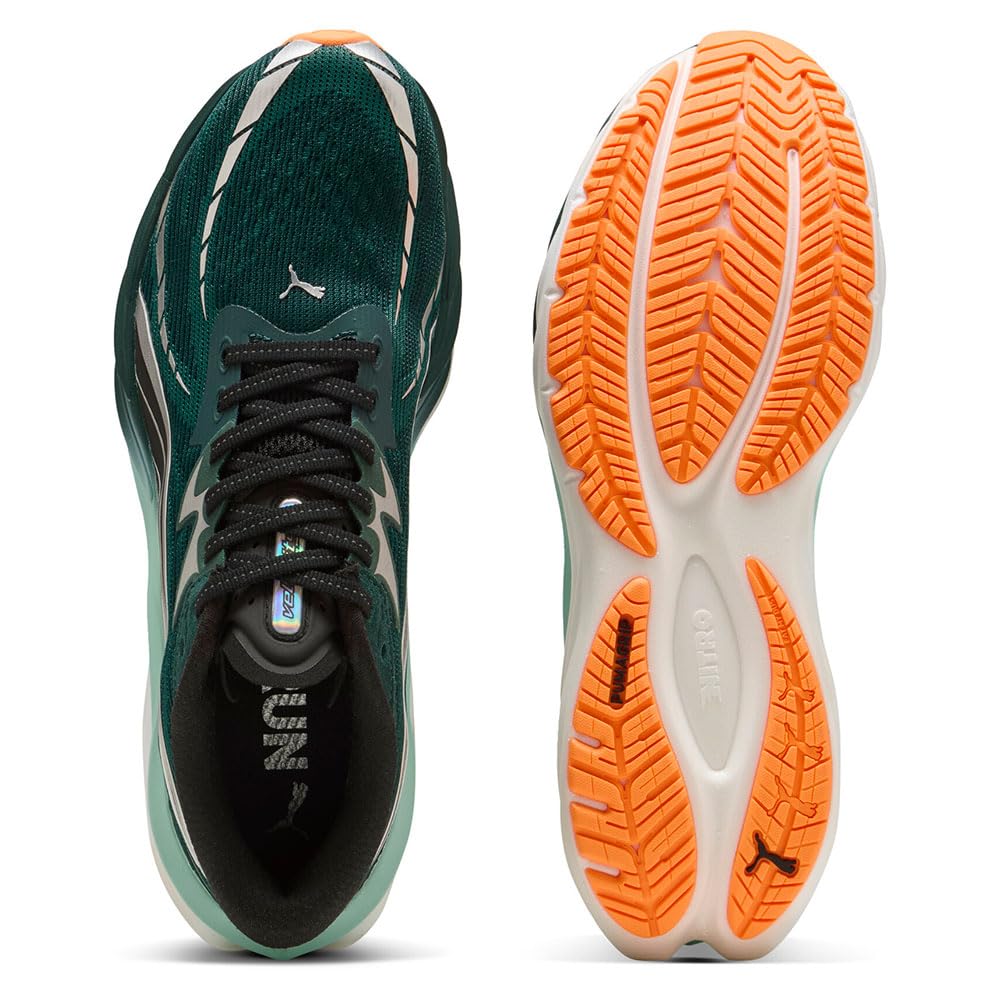PUMA Velocity Nitro 4 Scarpe da Corsa Scarpe neutrali Uomini Verde - Green Terrain-Heat Fire 44