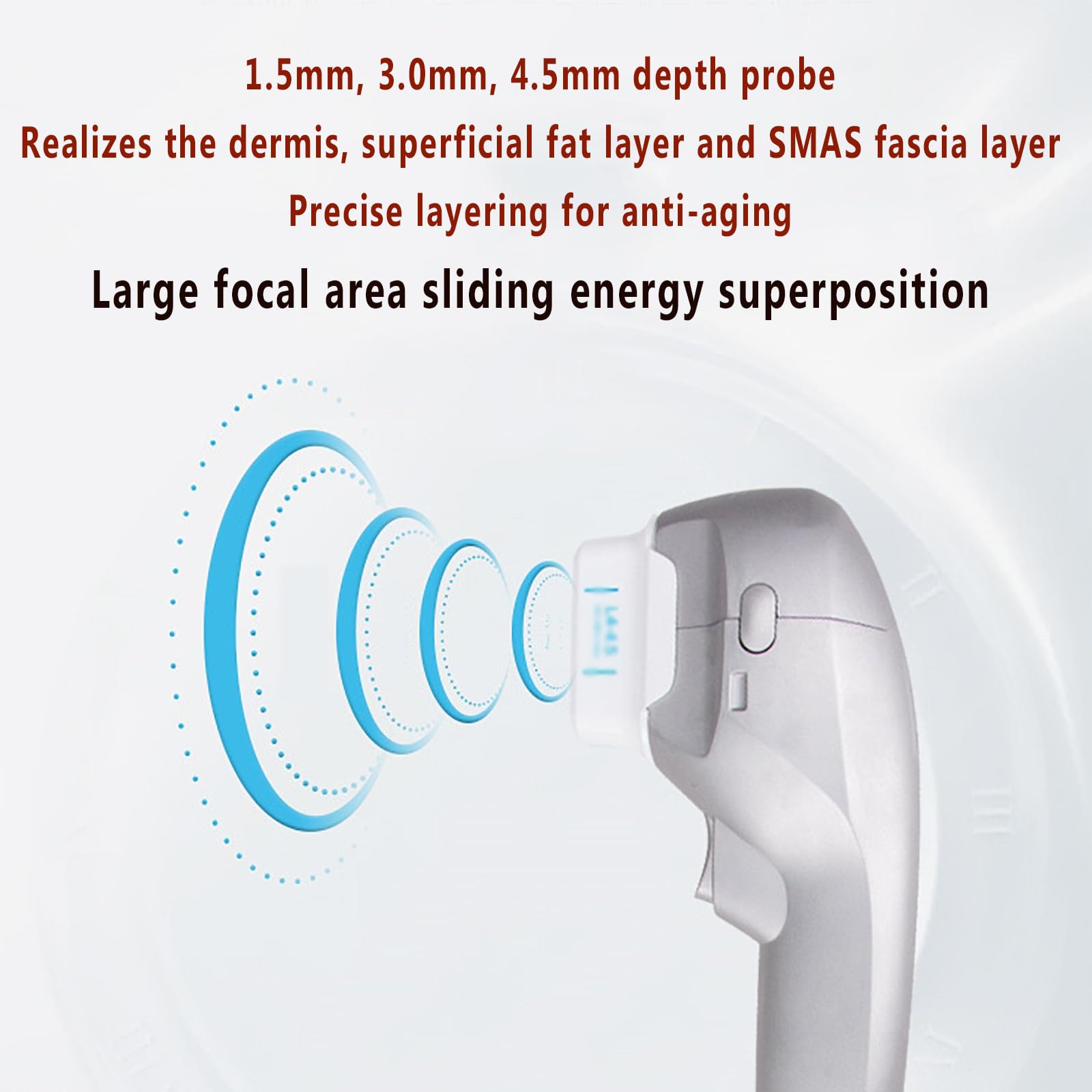 Machine Lifting Magnétique,machine Beauté Pour Soins Peau 7D Avec 1 Poignée Et 3 Sondes Profondeur, Énergie Réglable 1-10J Et Fréquence 1-8Hz,absorption Complète À 100%, Effet Visible 15 Minutes