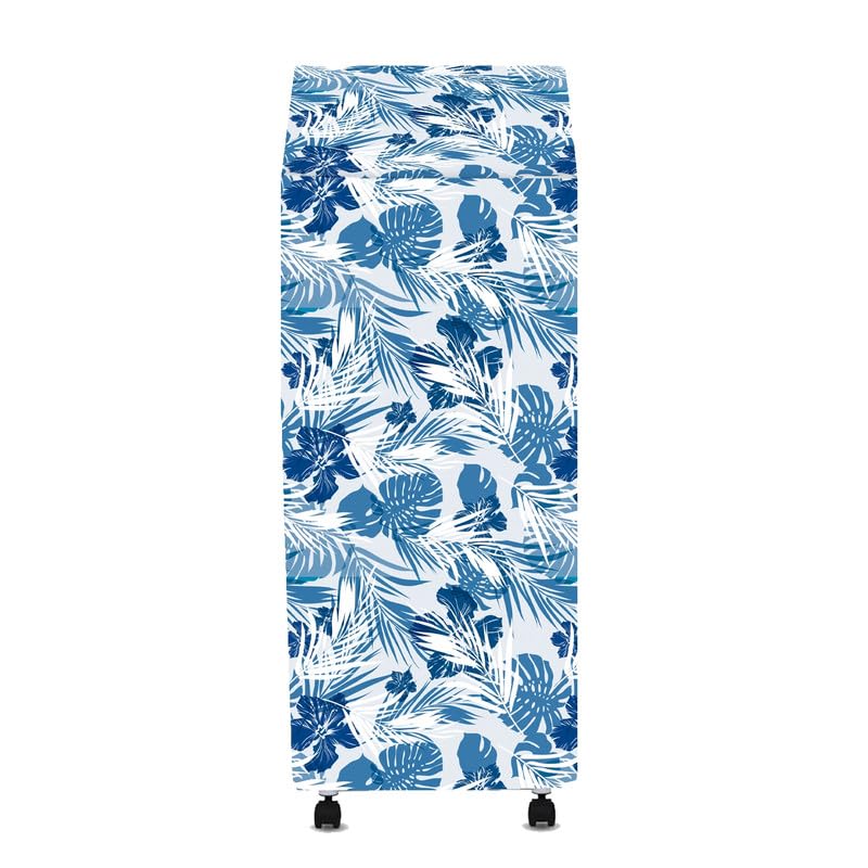 Image of PVC Cooler Cover Suitable for Symphony Diet 3D 55i+ 55-Litre Room Air Cooler Waterproof, Dustproof, Size (HxWxD) 134.62X41.91X48.26 Cm, White Blue.