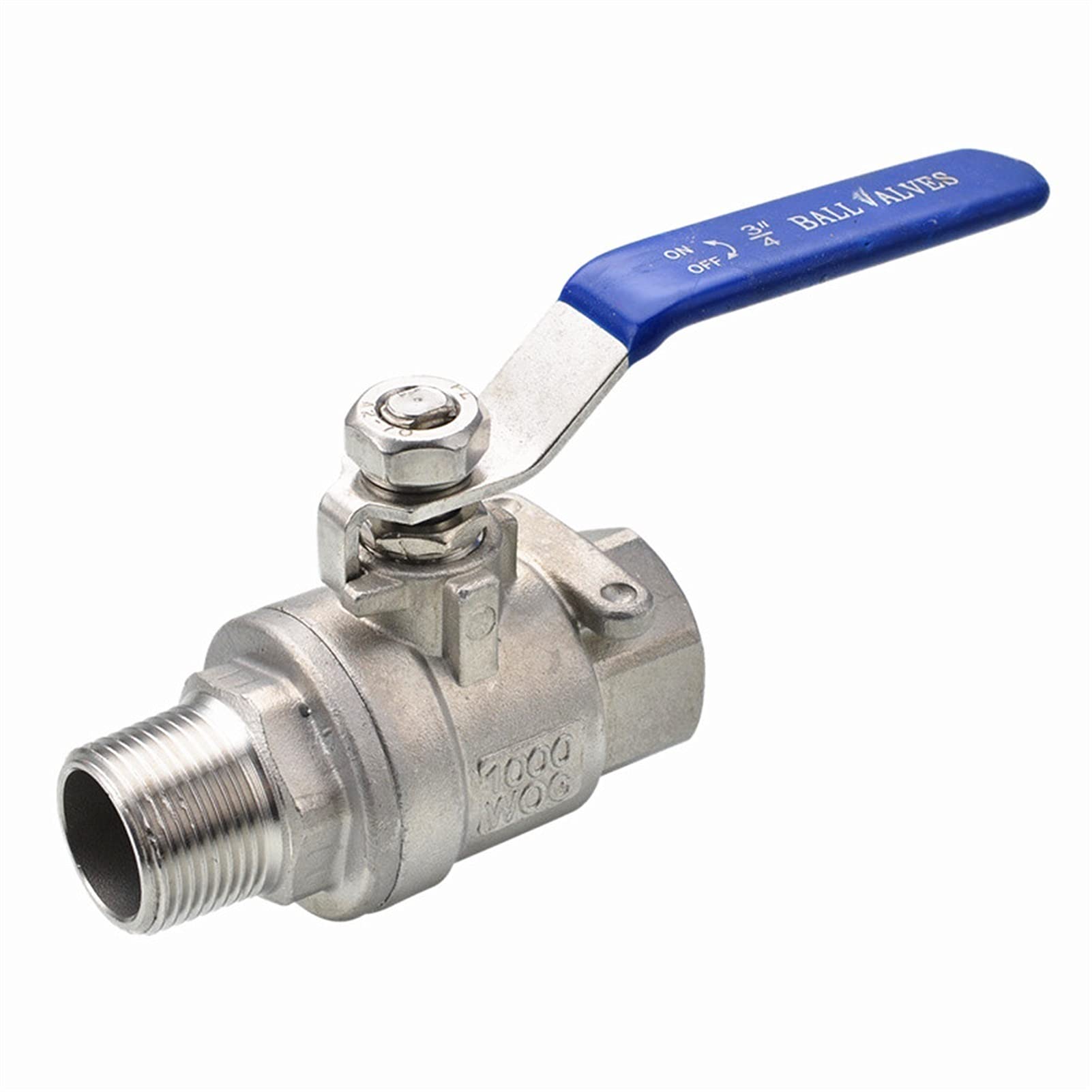 SS304 Zawór kulowy 1/4 3/8 1/2 3/4 Żeński/Męski Gwint Złącze Zaworu Złącze Rury Łącznik Adapter (DN32)