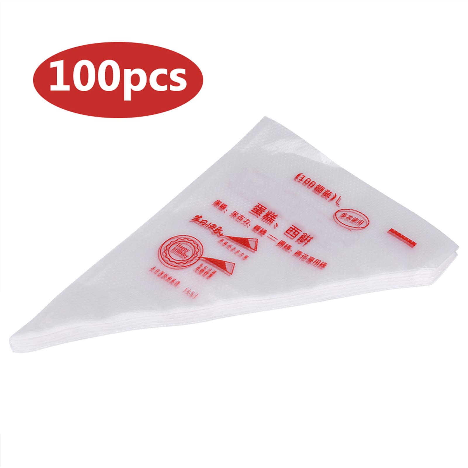 Torba na ciasto, trwała torba do szprycowania, 100 sztuk na ciasteczka ciasto narzędzie do dekorowania ciast masą cukrową(L（67 cm / 26,4 cala）)