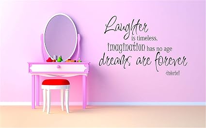 Stickers Art Muraux Citations Et Enonciations Citation Clochette Phrase Mur Autocollant Vinyle Conte De Fees Petit Peter Pan A Londres Amazon Fr Bricolage