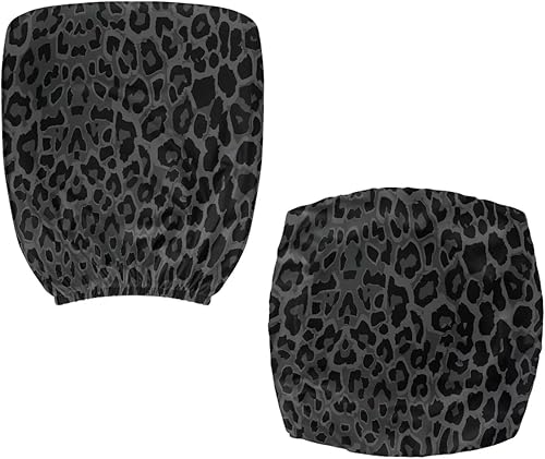 Miniatura 3 de Talayituse Funda para silla de oficina de computadora con estampado de leopardo negro, fundas universales elásticas para sillas giratorias