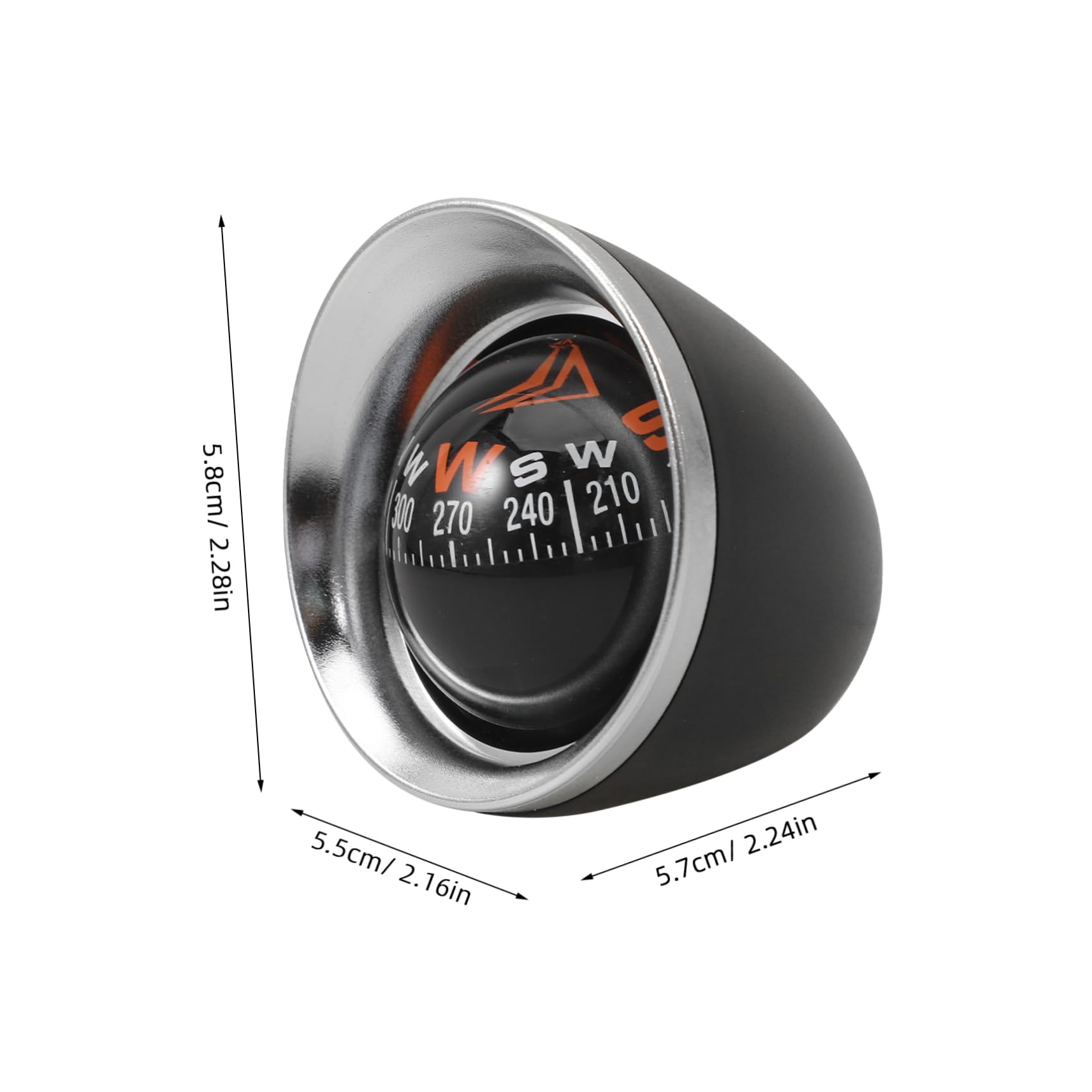 HANABASS Car Decorative Compass Outdoor Travel Essential Easy Install Dashboard Accessory