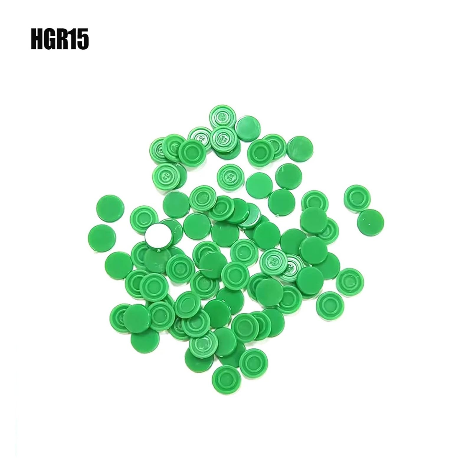 50 tapones de plástico verdes para guías lineales HGR15 HGR20 HGR25 HGR30 HGR35 piezas CNC M4 M5 M6 M8(HGR25 EGR25 EGR30)