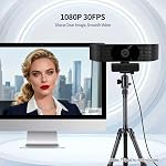1080P Wireless Webcam for PC, Webcam with Noise Cancelling Microphone, 92° Viewing Angle, 360° Rotation, Plug and Play, Wireless Camera Works with Skype, Zoom for Conference