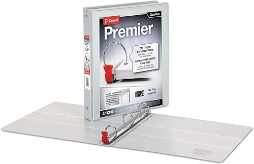 Vista 2 de Cardinal– Folder con anillos redondos de fácil apertura, Clearvuet, color blanco, Blanco