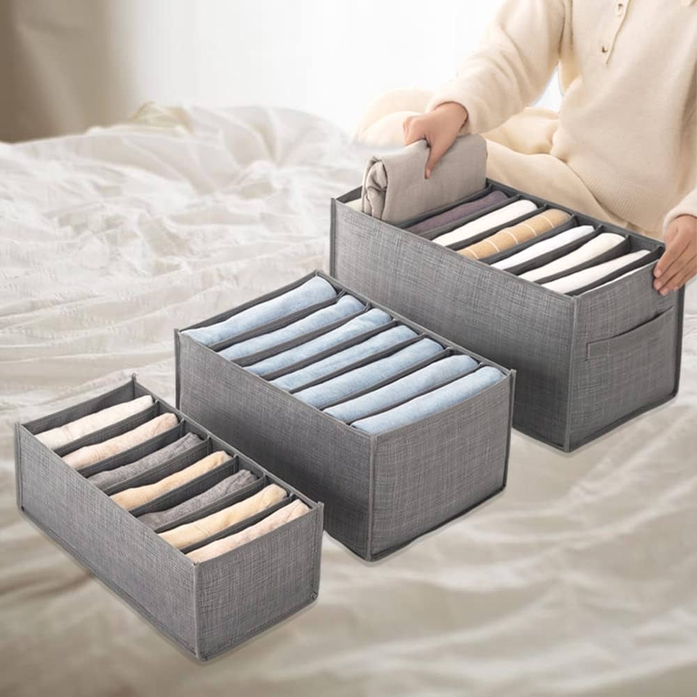 衣類収納ボックス7マス, 9マス, 9マス グレー 収納 引き出し 仕切り Amazon｜衣類収納ボックス 不織布 仕切り (7マス S +7マス L+9