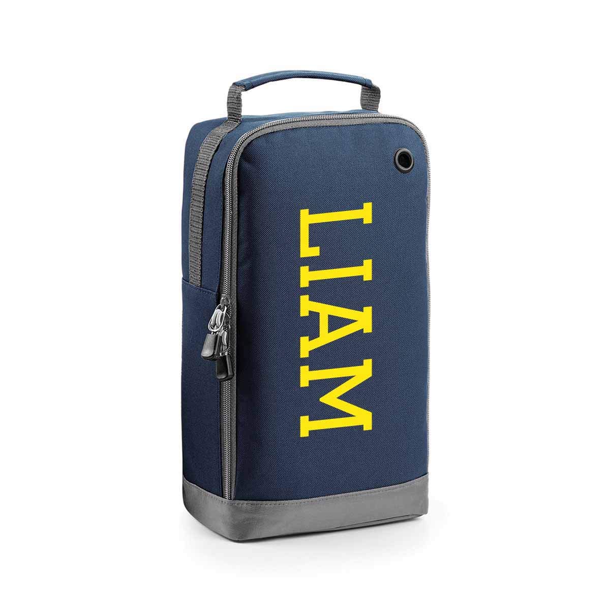 Personalised Football & Sports Ventilated Boot Bag With Custom Name Printed On (French Navy) โ image 1