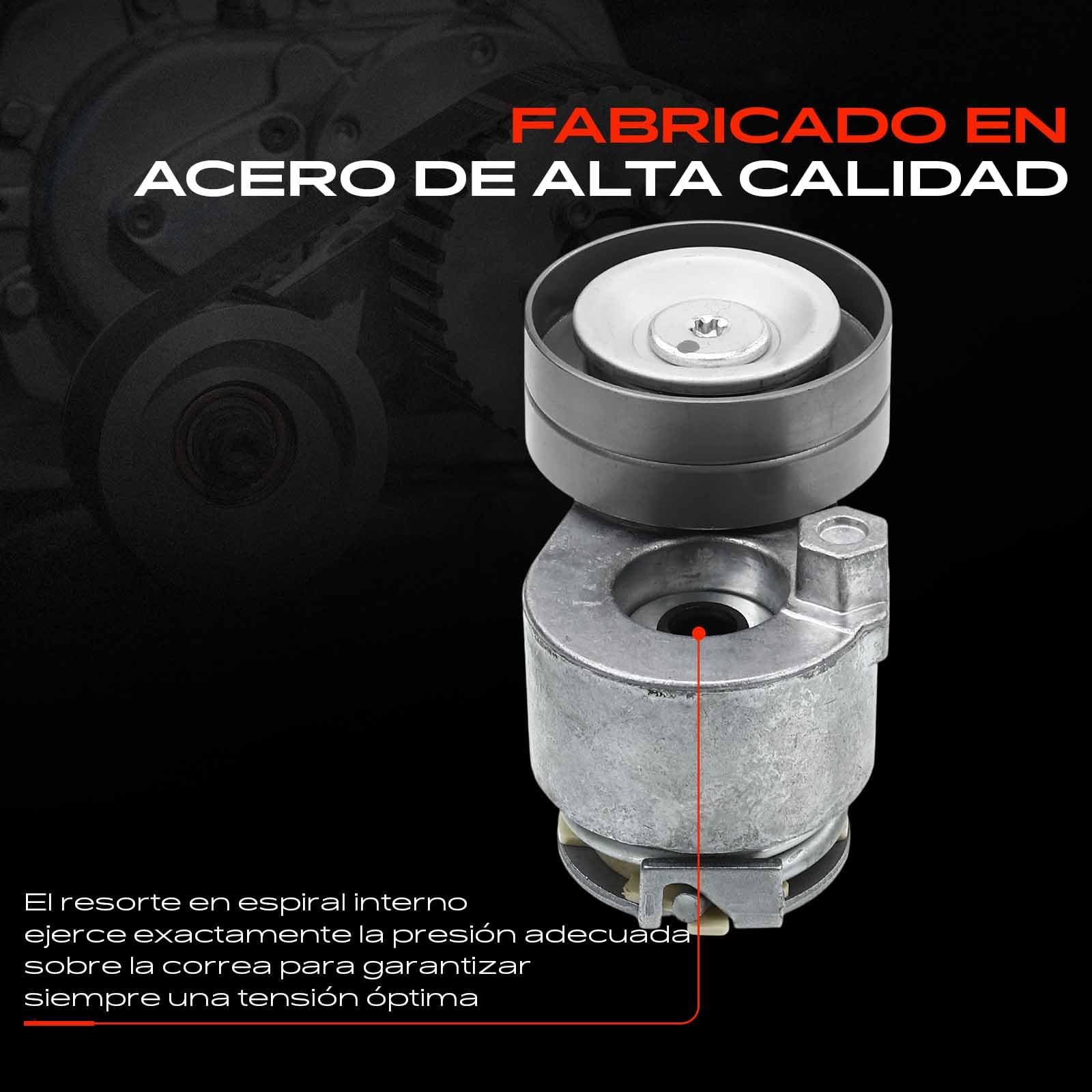 Frankberg Tensor de correa de polea tensora | Compatible con: Autobús Interstar X70, Caja de tráfico II FL, Caja Interstar X70, Plataforma/chasis Trafic II EL