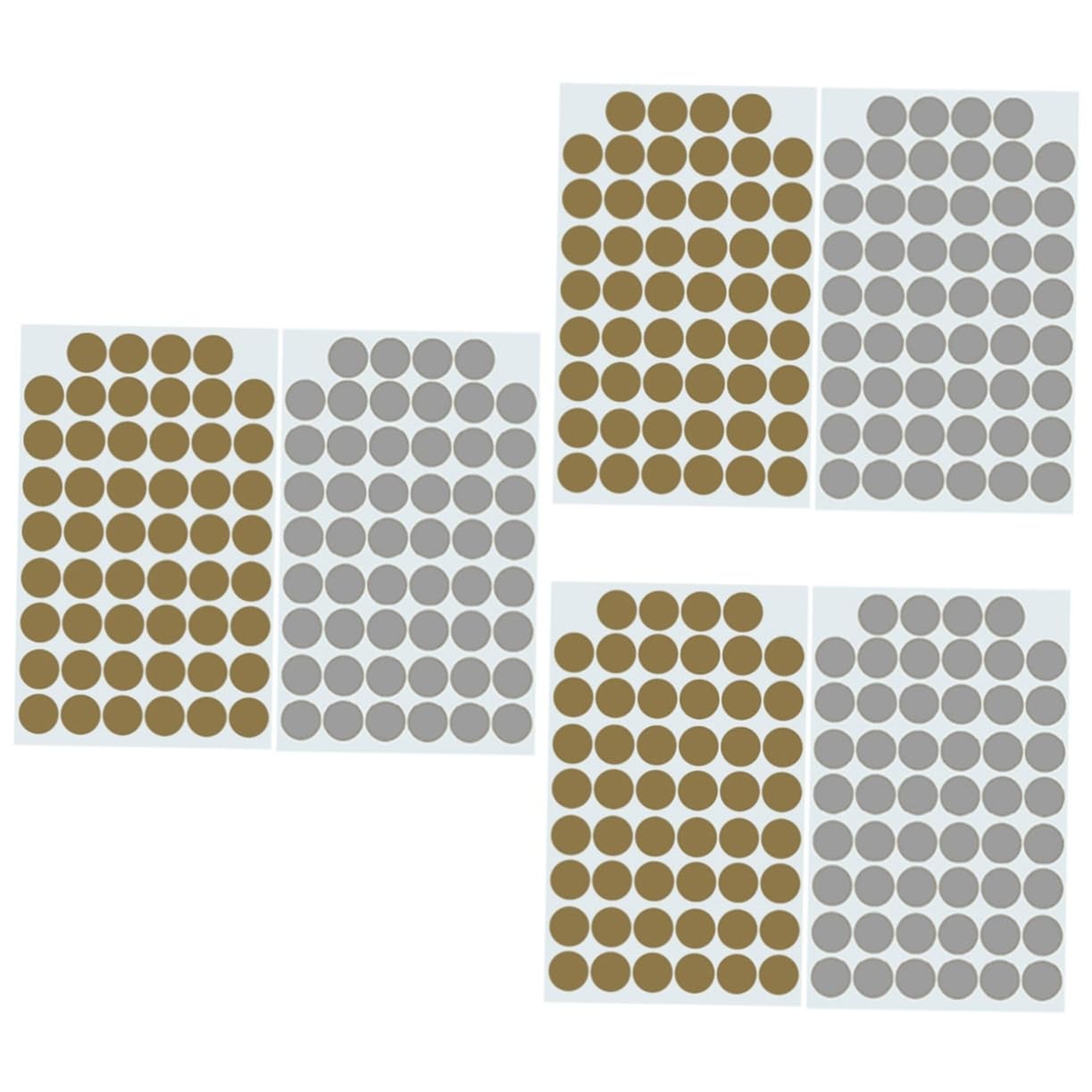 Uonlytech 6 Sheets Sub-Gold Material dots Round Stickers Gold Decor Computer Stickers for Laptop Coding Circle Sticker Peel and Stick Wall Decals Laptop Sticker PVC Removable Wall Paster
