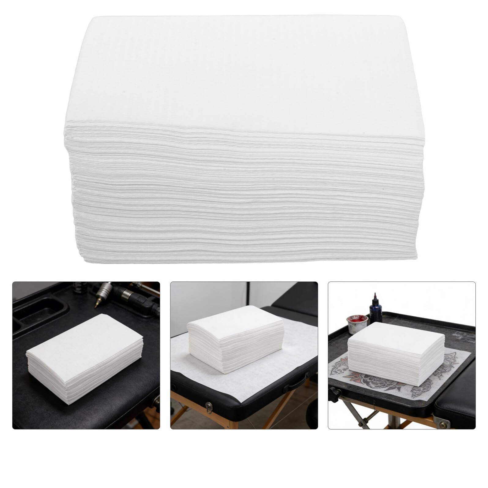 Tappetini Monouso per Unghie 125 Pezzi, Sottomano Assorbente per Manicure e Tatuaggi, Tovagliette Usa e Getta Delicate per Saloni di Bellezza e Centri Tatuaggi