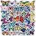 Produktbild ANBING Bunte Schmetterlingsaufkleber für Laptop Skateboard Gitarre Briefpapier Aufkleber DIY Kühlschrank Auto Flasche Aufkleber Kinder 50Pcs