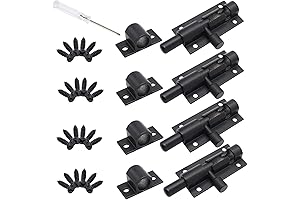 2 Inch Black Slide Barrel Bolt Latch