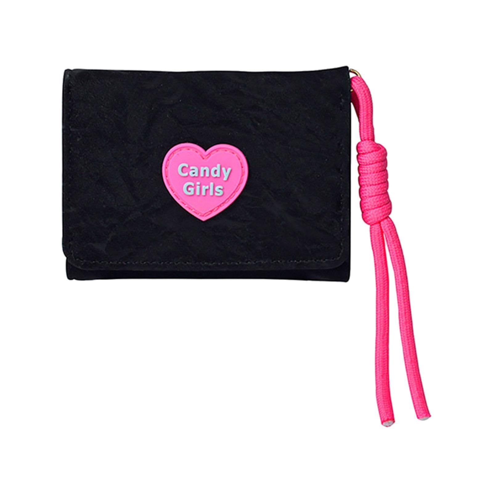 heavenglow Short Purse Creative Storage Case Portable Wallet for Traveling Party Dating Black-picture-14