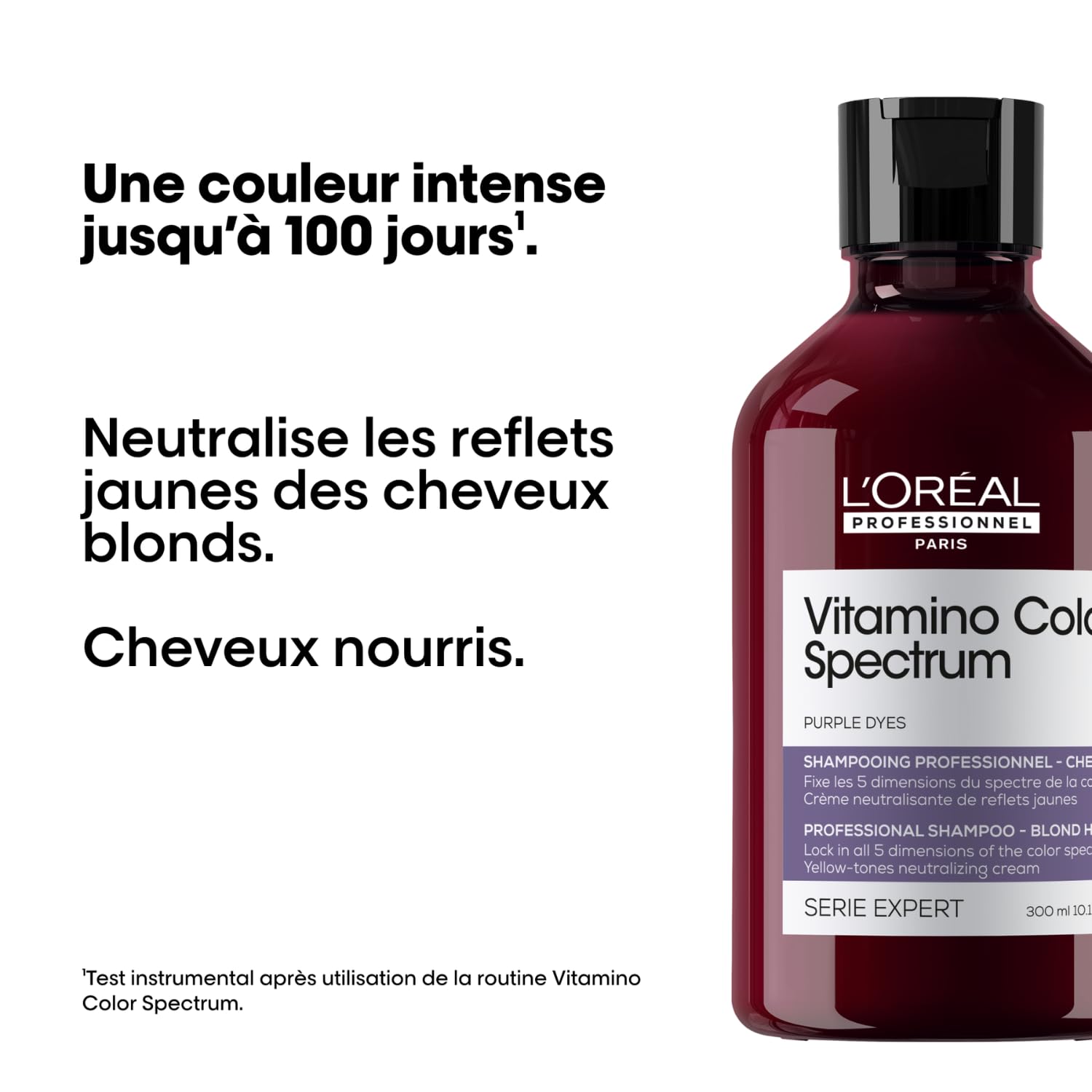 L'OREAL PROFESSIONNEL - Duo Shampoing Neutralisant Cheveux Blonds - Anti-Reflets Jaunes - Protège La Coloration Jusqu'À 100 Jours - Sans Sulfate - Série Expert Vitamino Color Spectrum.