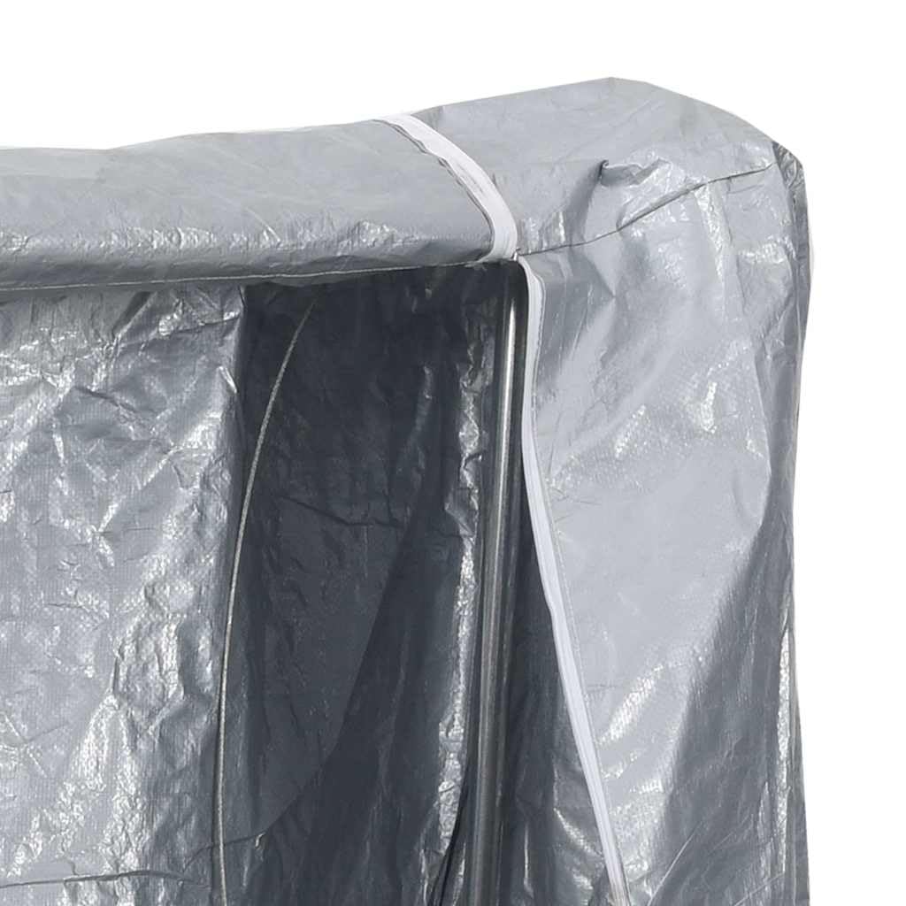 Portalegna con copertura antipioggia, 300 x 25 x 150 cm, in acciaio zincato